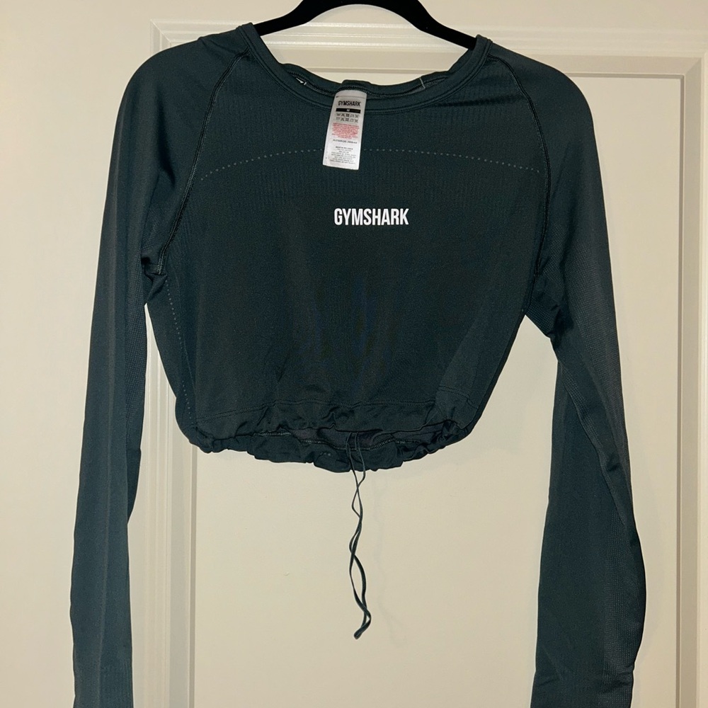 Gymshark Women's Green Long Sleeve Crop Top